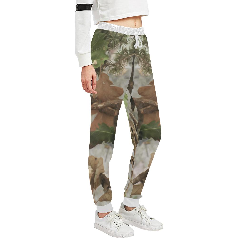 Camo Realistic Tree Forest Print Unisex Casual Sweatpants (Model L11)-JTAMIGO.COM