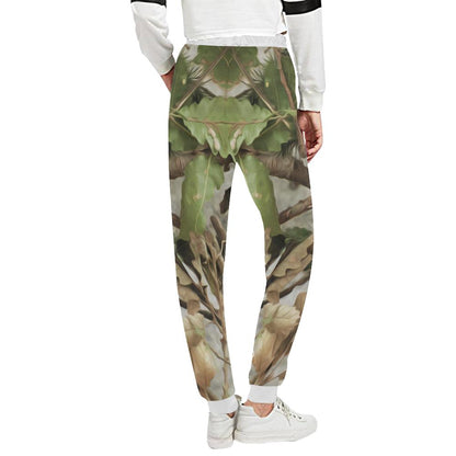 Camo Realistic Tree Forest Print Unisex Casual Sweatpants (Model L11)-JTAMIGO.COM