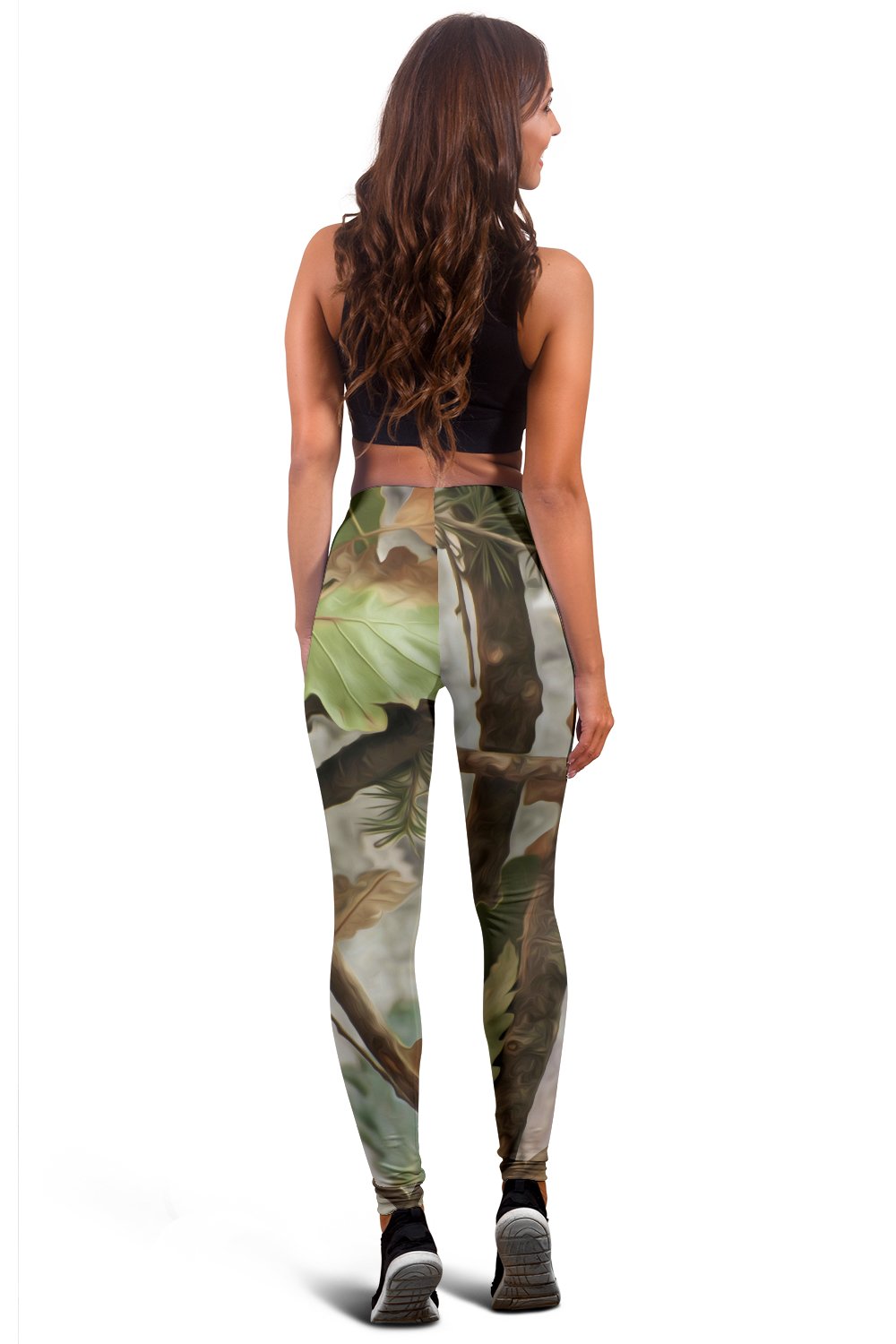 Camo Realistic Tree Forest Print Women Leggings