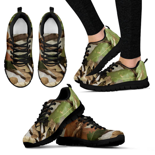 Camo Realistic Tree Forest Print Women Sneakers Shoes
