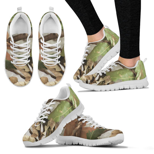 Camo Realistic Tree Forest Print Women Sneakers Shoes