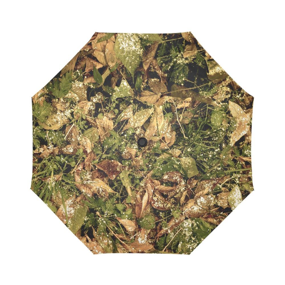 Camo Realistic Tree Forest Texture Print Automatic Foldable Umbrella