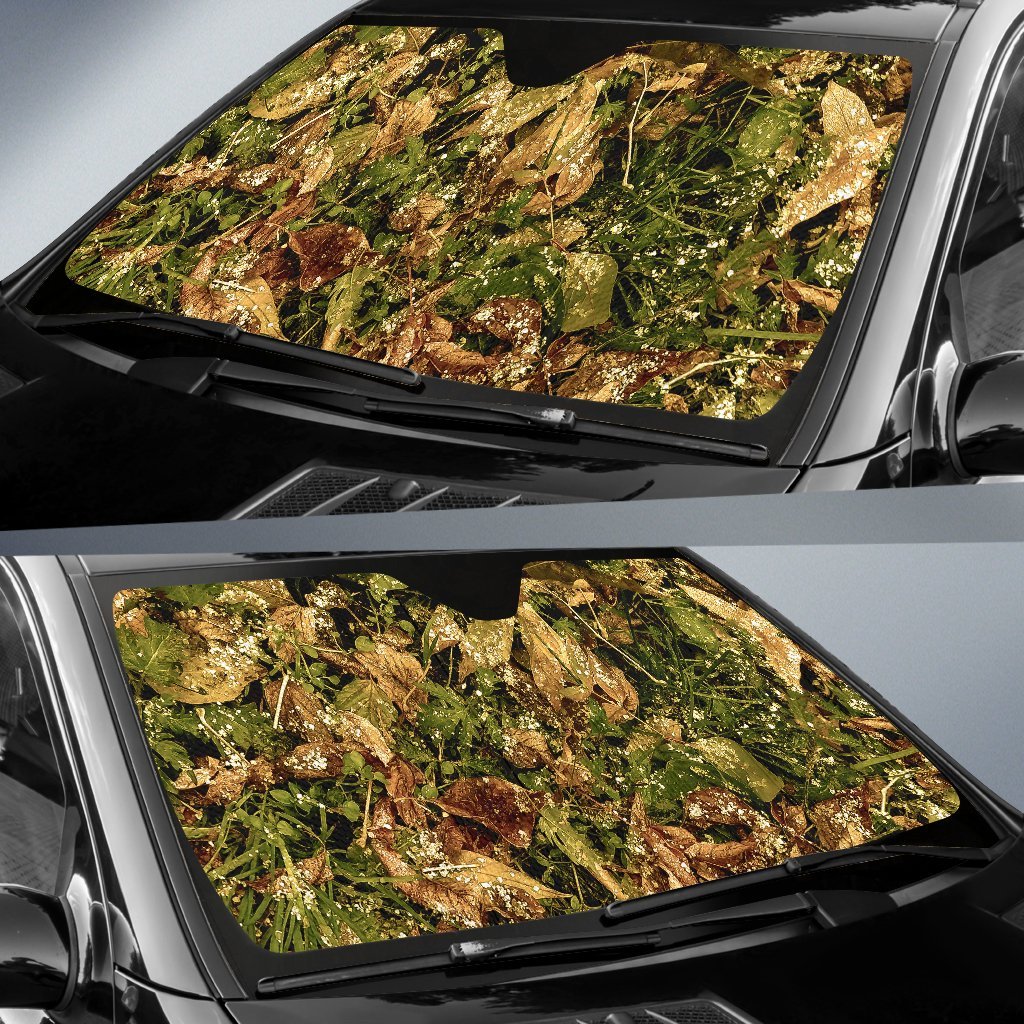 Camo Realistic Tree Forest Texture Print Car Sun Shade For Windshield