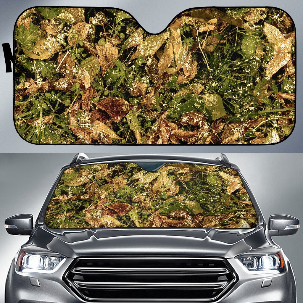 Camo Realistic Tree Forest Texture Print Car Sun Shade For Windshield