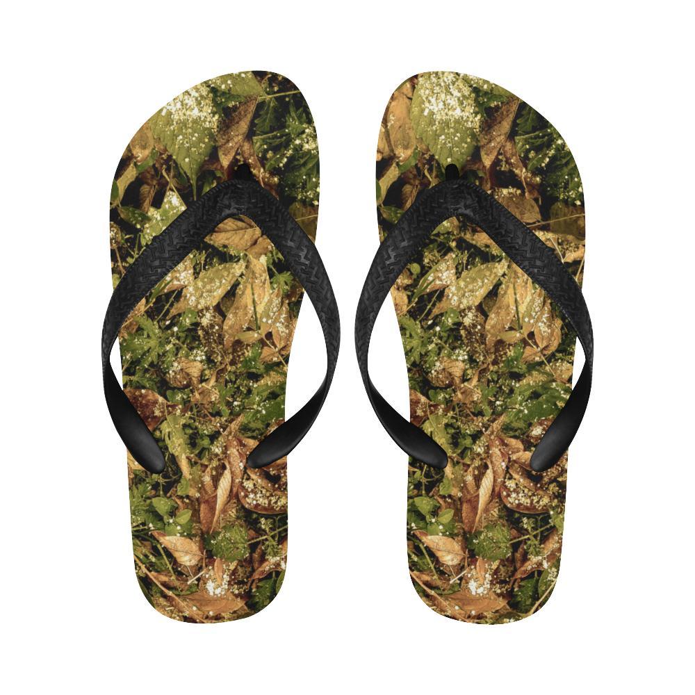 Camo Realistic Tree Forest Texture Print Flip Flops-JTAMIGO.COM
