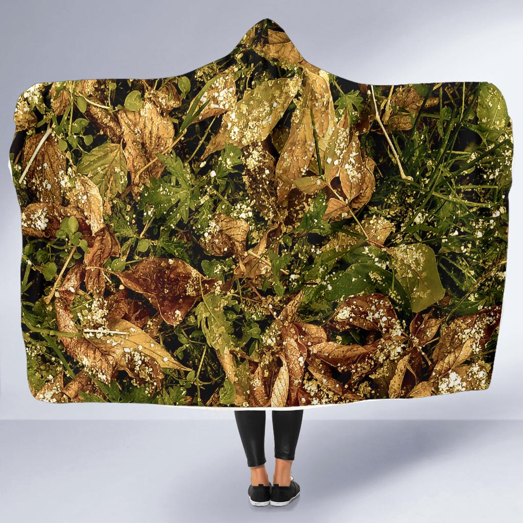 Camo Realistic Tree Forest Texture Print Hooded Blanket-JTAMIGO.COM