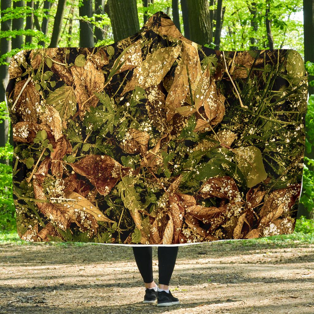 Camo Realistic Tree Forest Texture Print Hooded Blanket-JTAMIGO.COM
