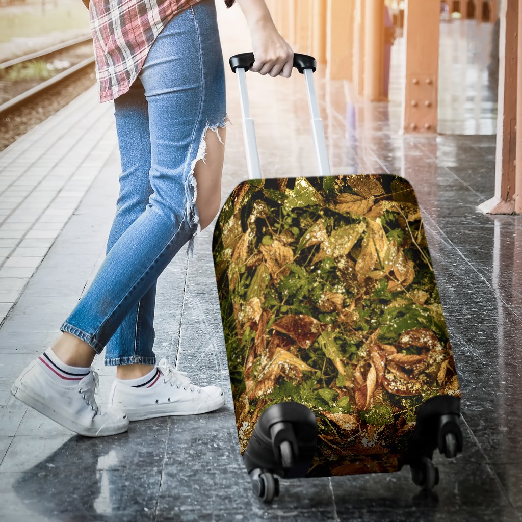 Camo Realistic Tree Forest Texture Print Luggage Cover Protector