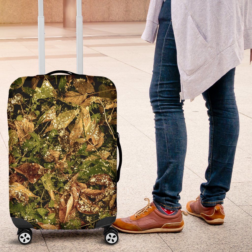 Camo Realistic Tree Forest Texture Print Luggage Cover Protector