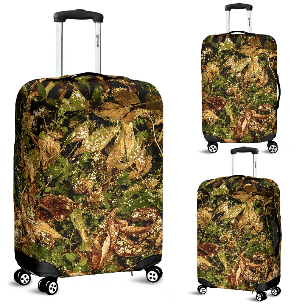 Camo Realistic Tree Forest Texture Print Luggage Cover Protector