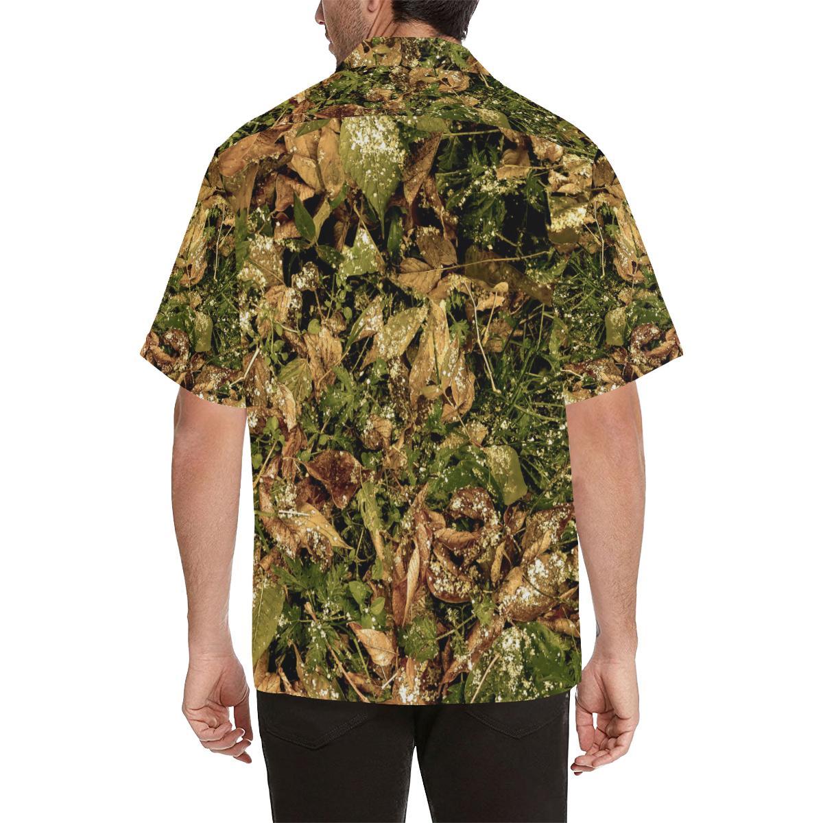 Camo Realistic Tree Forest Texture Print Men Aloha Hawaiian Shirt