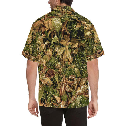 Camo Realistic Tree Forest Texture Print Men Aloha Hawaiian Shirt