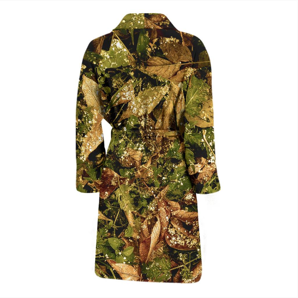 Camo Realistic Tree Forest Texture Print Men Bath Robe-JTAMIGO.COM