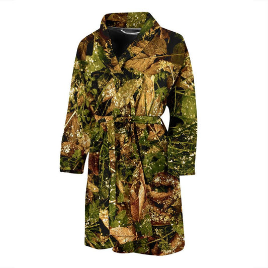 Camo Realistic Tree Forest Texture Print Men Bath Robe-JTAMIGO.COM