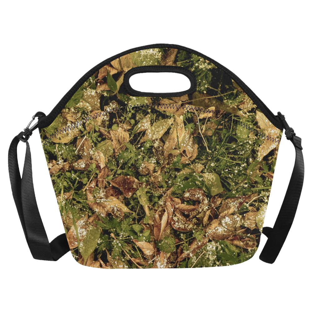 Camo Realistic Tree Forest Texture Print Neoprene Lunch Bag (Model 1669)(Large)-JTAMIGO.COM