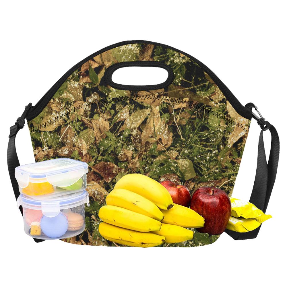 Camo Realistic Tree Forest Texture Print Neoprene Lunch Bag (Model 1669)(Large)-JTAMIGO.COM