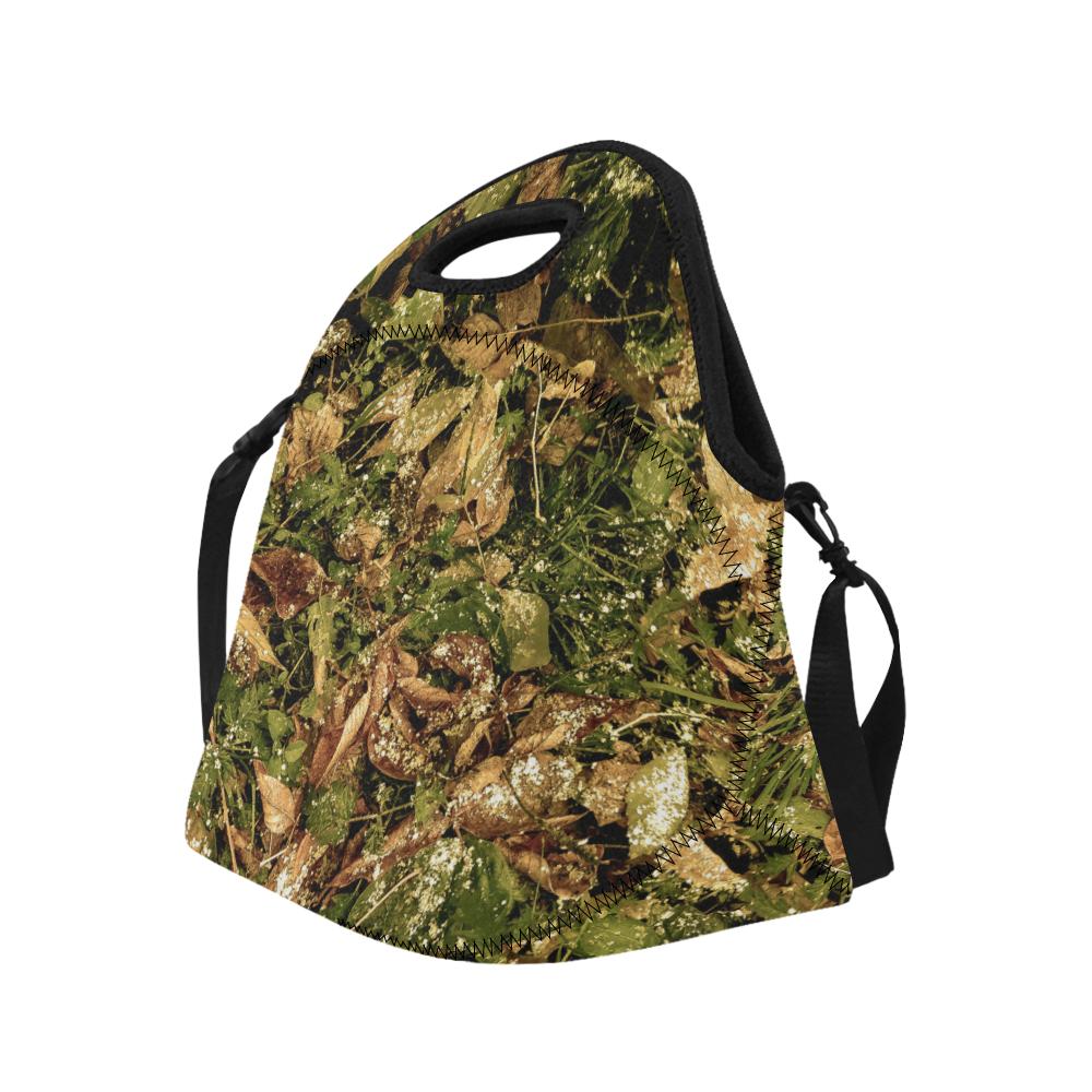 Camo Realistic Tree Forest Texture Print Neoprene Lunch Bag (Model 1669)(Large)-JTAMIGO.COM