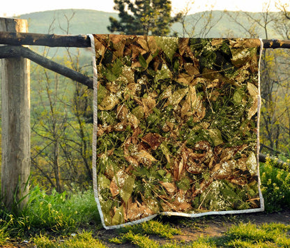 Camo Realistic Tree Forest Texture Print Premium Quilt-JTAMIGO.COM