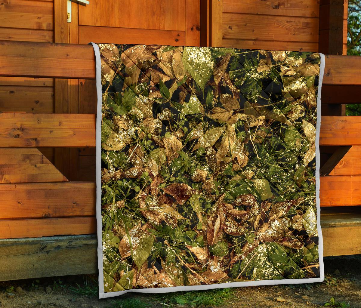 Camo Realistic Tree Forest Texture Print Premium Quilt-JTAMIGO.COM