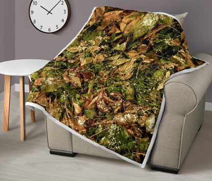 Camo Realistic Tree Forest Texture Print Premium Quilt-JTAMIGO.COM