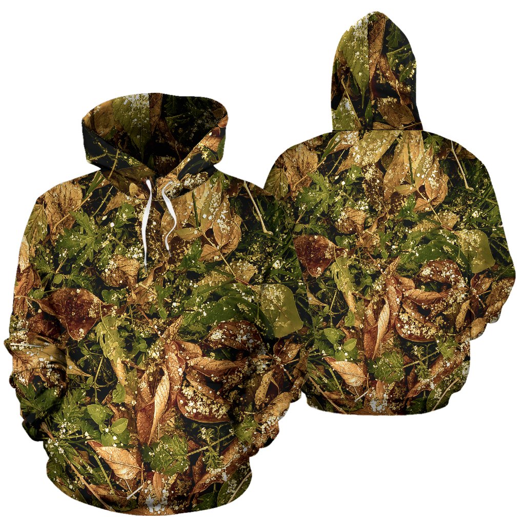 Camo Realistic Tree Forest Texture Print Pullover Hoodie