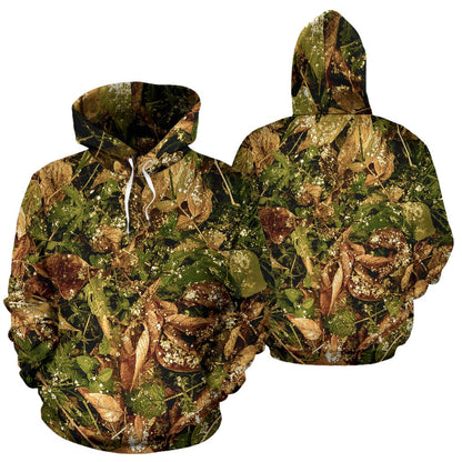 Camo Realistic Tree Forest Texture Print Pullover Hoodie