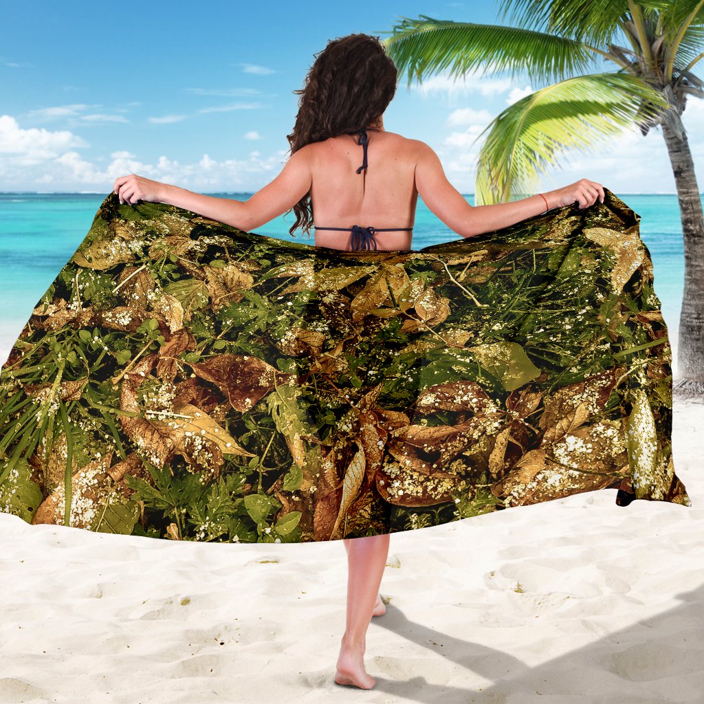 Camo Realistic Tree Forest Texture Print Sarong Pareo Wrap