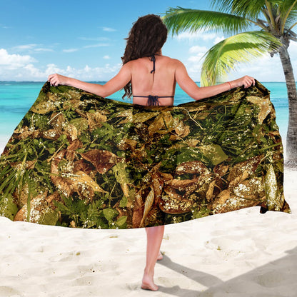 Camo Realistic Tree Forest Texture Print Sarong Pareo Wrap
