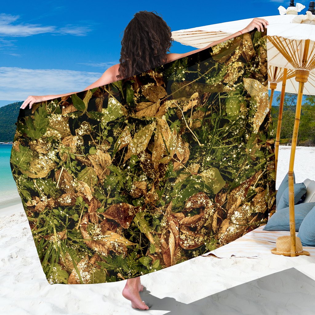 Camo Realistic Tree Forest Texture Print Sarong Pareo Wrap