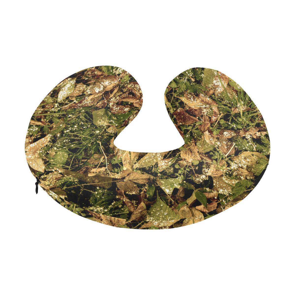 Camo Realistic Tree Forest Texture Print U-Shaped Travel Neck Pillow-JTAMIGO.COM
