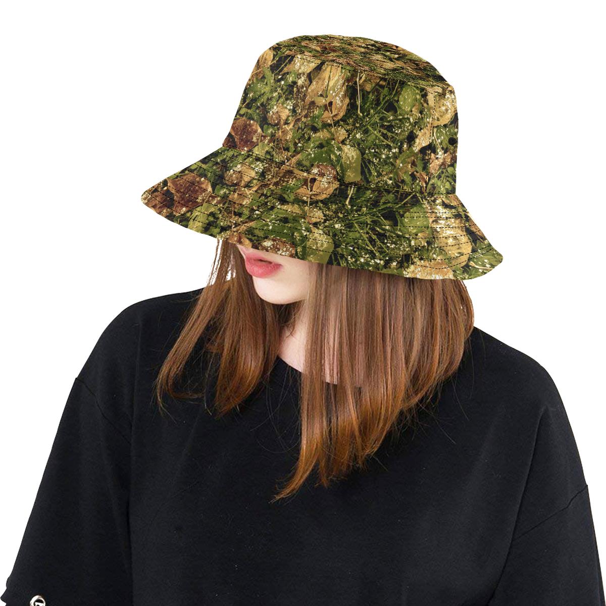 Camo Realistic Tree Forest Texture Print Unisex Bucket Hat