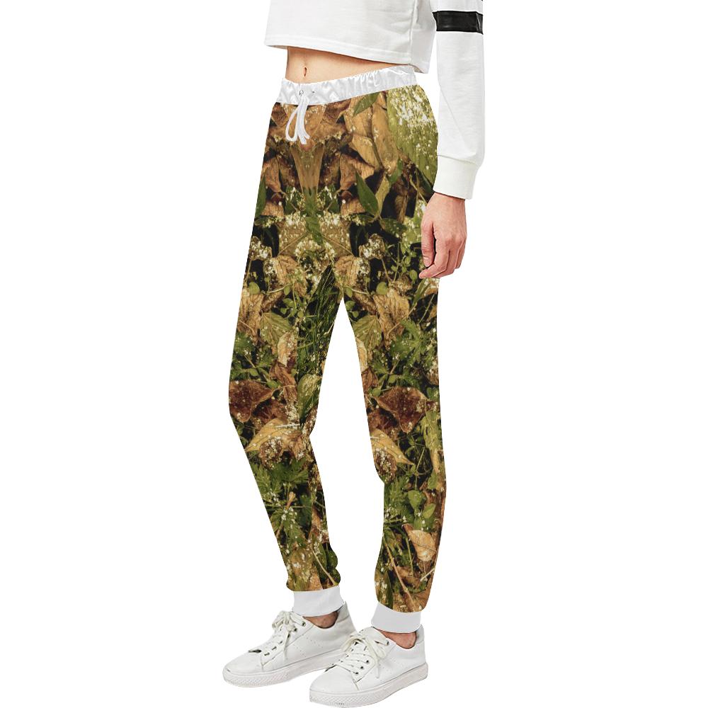 Camo Realistic Tree Forest Texture Print Unisex Casual Sweatpants (Model L11)-JTAMIGO.COM