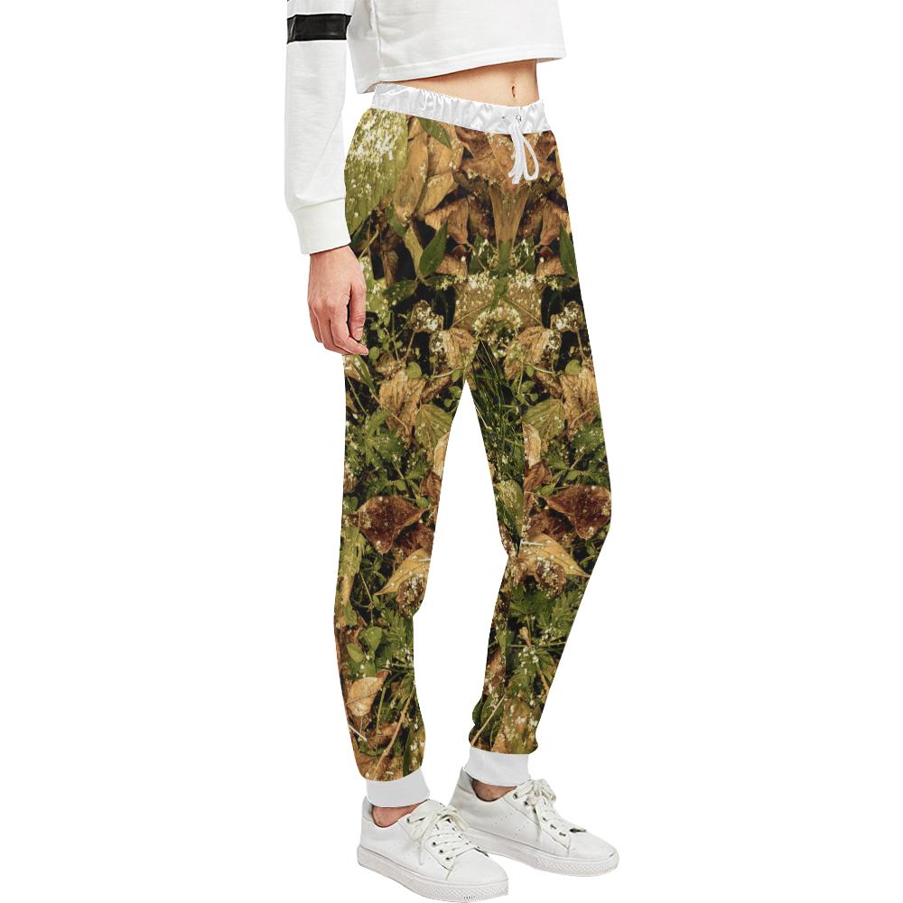 Camo Realistic Tree Forest Texture Print Unisex Casual Sweatpants (Model L11)-JTAMIGO.COM