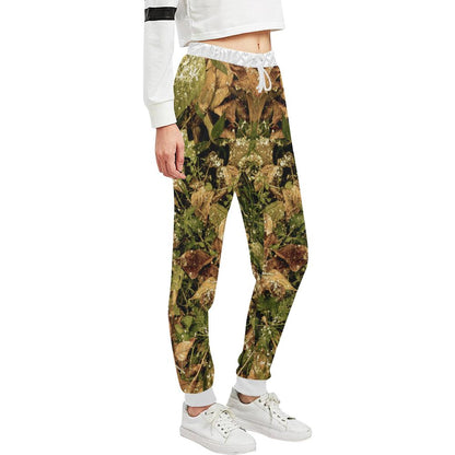 Camo Realistic Tree Forest Texture Print Unisex Casual Sweatpants (Model L11)-JTAMIGO.COM