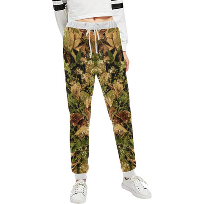 Camo Realistic Tree Forest Texture Print Unisex Casual Sweatpants (Model L11)-JTAMIGO.COM
