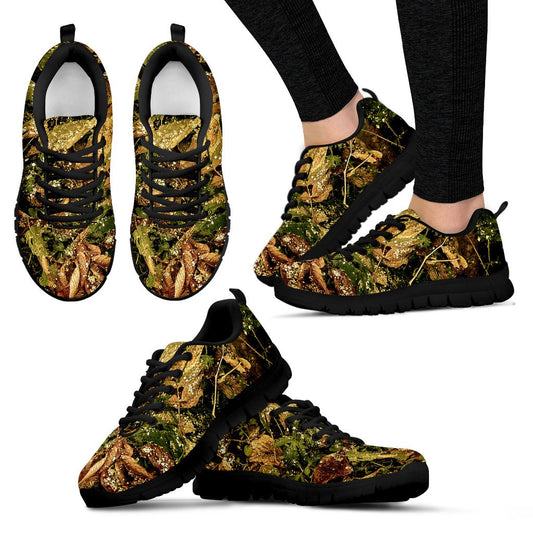 Camo Realistic Tree Forest Texture Print Women Sneakers Shoes