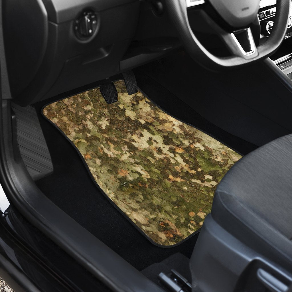 Camo Realistic Tree Texture Print Car Floor Mats