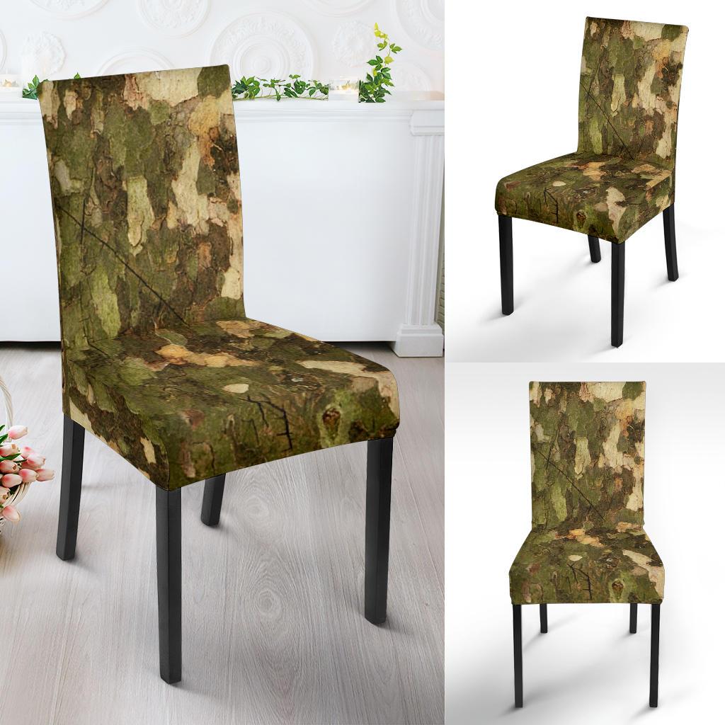 Camo Realistic Tree Texture Print Dinning Chair Slipper-JTAMIGO.COM