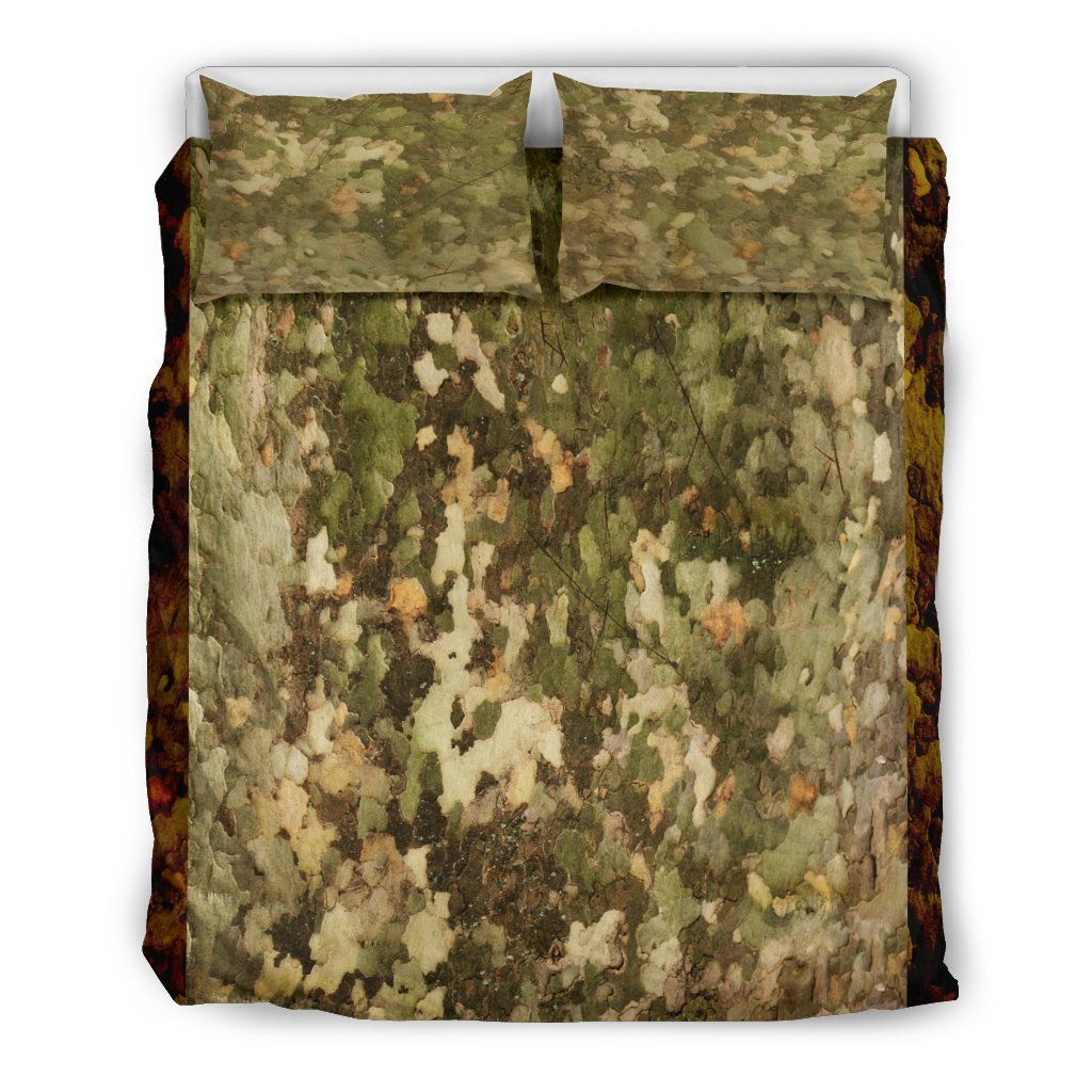Camo Realistic Tree Texture Print Duvet Cover Bedding Set