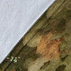 Camo Realistic Tree Texture Print Fleece Blanket