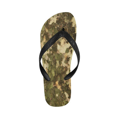 Camo Realistic Tree Texture Print Flip Flops-JTAMIGO.COM