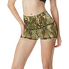 Camo Realistic Tree Texture Print High Waisted Spandex Shorts-JTAMIGO.COM