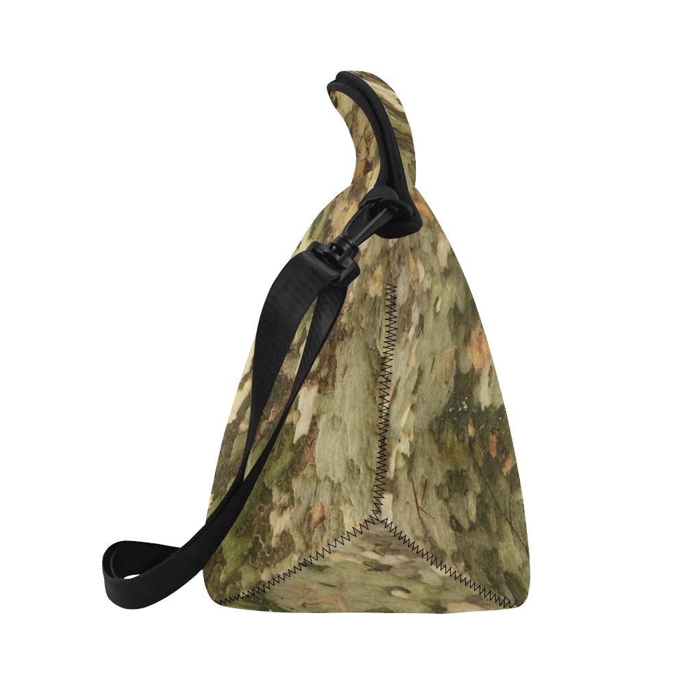 Camo Realistic Tree Texture Print Neoprene Lunch Bag (Model 1669)(Large)-JTAMIGO.COM