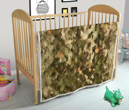 Camo Realistic Tree Texture Print Premium Quilt-JTAMIGO.COM