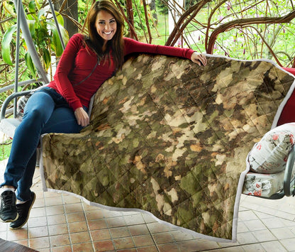 Camo Realistic Tree Texture Print Premium Quilt-JTAMIGO.COM