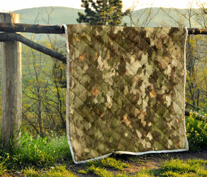 Camo Realistic Tree Texture Print Premium Quilt-JTAMIGO.COM