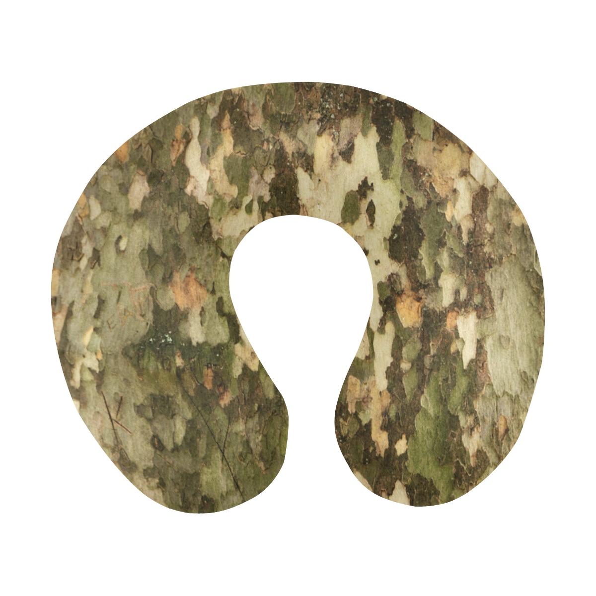 Camo Realistic Tree Texture Print U-Shaped Travel Neck Pillow-JTAMIGO.COM