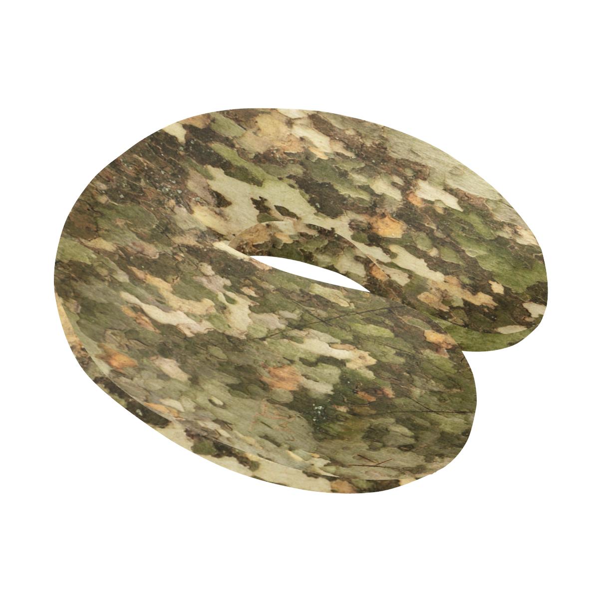 Camo Realistic Tree Texture Print U-Shaped Travel Neck Pillow-JTAMIGO.COM