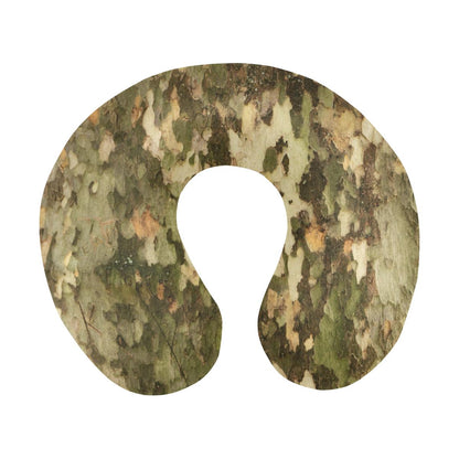 Camo Realistic Tree Texture Print U-Shaped Travel Neck Pillow-JTAMIGO.COM
