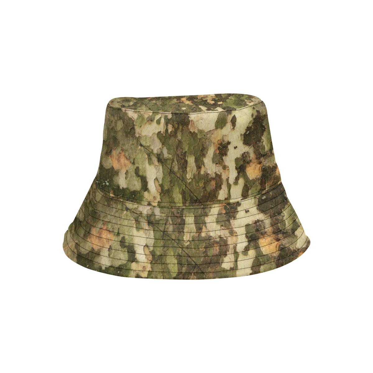 Camo Realistic Tree Texture Print Unisex Bucket Hat